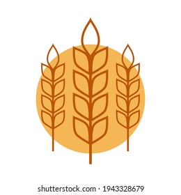 Reissymbol. Weizensymbol, Vektorgrafik. Tapete. Logo-Design.