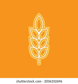Rice symbol. Wheat symbol vector. wallpaper. logo design.