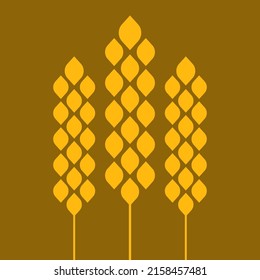 Símbolo de arroz. Símbolo vector de trigo. fondo de pantalla. diseño de logotipo.