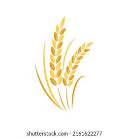 Rice symbol. Wheat symbol vector. wallpaper. logo design.