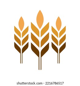 Símbolo de arroz. Símbolo vector de trigo. fondo de pantalla. diseño de logotipo.
