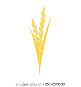 Rice symbol. Wheat symbol vector. wallpaper. logo design. Paddy vector.