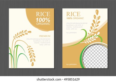 Rice Thailand food product vector design, banner and poster template design rice food. 