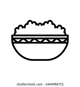 rice thin line vector icon