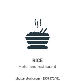 Rice vector icon on white background. Flat vector rice icon symbol sign from modern hotel and restaurant collection for mobile concept and web apps design.