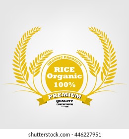 Rice. Vector illustration.