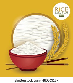 Rice. Vector illustration.