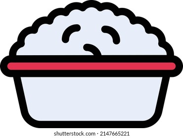 rice Vector illustration on a transparent background. Premium quality symbols. Stroke vector icon for concept and graphic design.