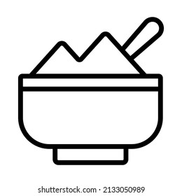 Reis-Vektorgrafik-Symbol. Einfaches Symbol für kreative Vektorgrafik