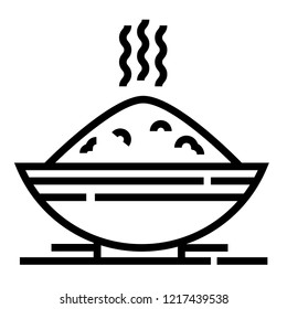 Rice vector outline icon