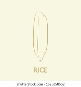 Rice vector. rice symbol. rice logo design.