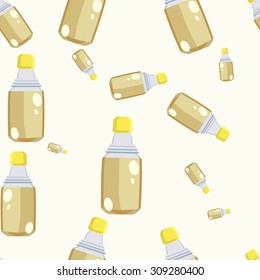 Rice vinegar flat icon simple seamless pattern vector illustration