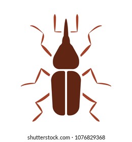 Rice weevil icon. Pest control clipart isolated on white background