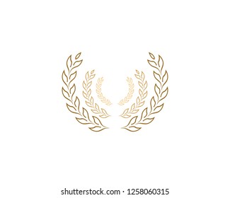 Rice wheat icon logo template
