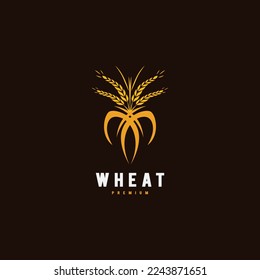 Diseño de logotipo de arroz y trigo adecuado para su producto y negocio o para todas sus ideas
