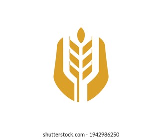 Rice Wheat Logo Template Suitable Businesses Stock Vector (Royalty Free ...