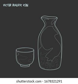 Rice wine sake icon line element. Vector illustration of rice wine sake icon line isolated on clean background for your web mobile app logo design.