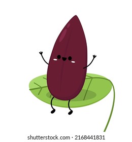 Riceberry characte cartoon. Riceberry vector. Riceberry on white background.