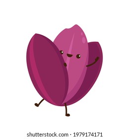 Riceberry character design. Riceberry vector. Riceberry on white background.