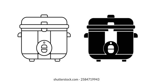 Ricecooker icon on white background