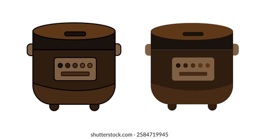 Ricecooker icon on white background