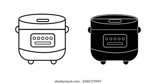 Ricecooker icon on white background