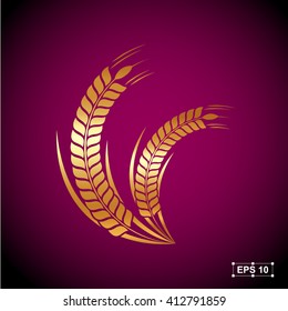 Rice,Gold Premium,Vector illustration