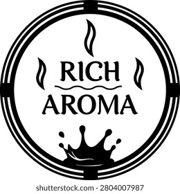 Rich Aroma Premium Label Vector