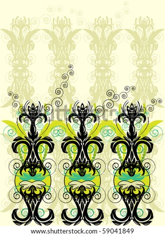  rich background with vintage curved pattern