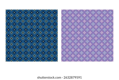 A rich and bold seamless floral design featuring stylized flowers in black and gold on a deep blue backdrop. Great for fashion prints, gift wrap, interior decor, and digital backgrounds.