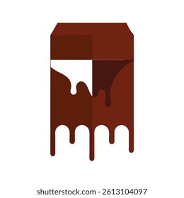 Rich Brown Abstract Splash Resembling Flowing Chocolate