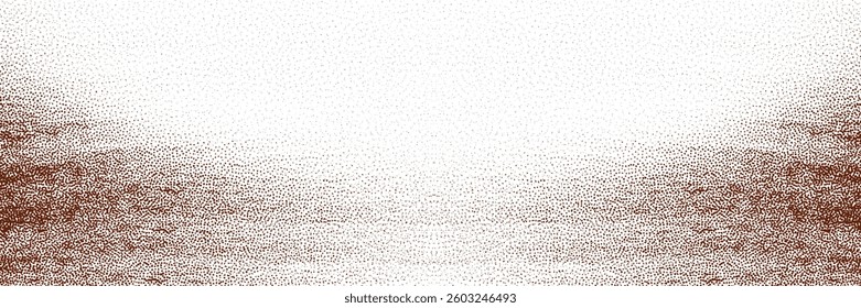  Rich chocolate and coffee powder scattered over a light background, with sprinkles of cocoa and particles of earthy dust. 