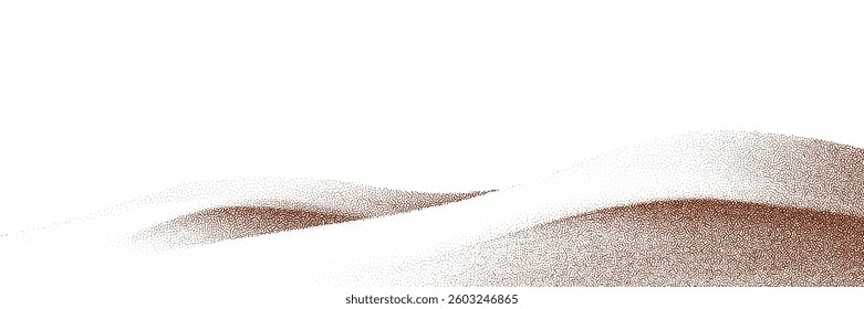  Rich chocolate and coffee powder scattered over a light background, with sprinkles of cocoa and particles of earthy dust. 