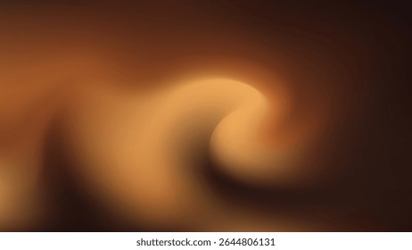 Rich Coffee Brown and Creamy Swirl Abstract Background Design for Warm and Cozy Aesthetics