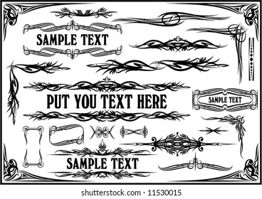 Rich collection of decor elements (vector)