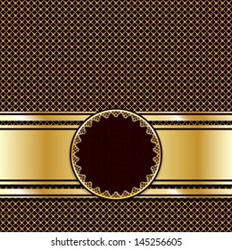 Rich dark and gold background. Vector illustration.