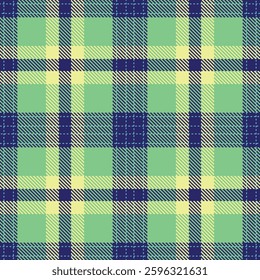 Rich Darkblue Seamless Tartan with Bright Turquoise Blue accents Fabric Design