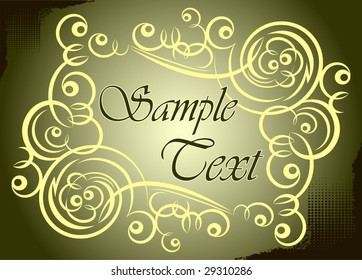 Rich decorated background.