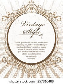 Rich decorated vintage style abstract background.