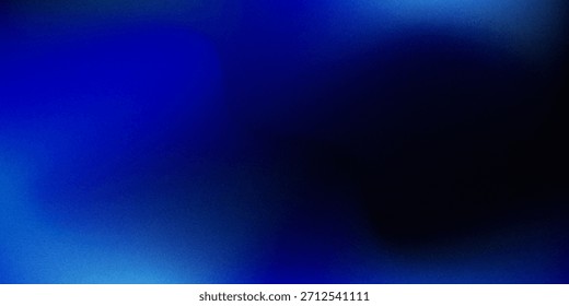 Fondo granulado degradado azul profundo rico. Fondo de abstracción de degradado azul texturizado. Fondo abstracto de color azul oscuro con textura de ruido.