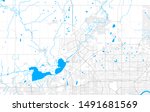 Rich detailed vector area map of St. Albert, Alberta, Canada. Map template for home decor.