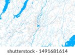 Rich detailed vector area map of Peterborough, Ontario, Canada. Map template for home decor.