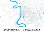 Rich detailed vector area map of Baton Rouge, Louisiana, U.S.A.. Map template for home decor.