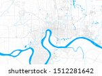 Rich detailed vector area map of Evansville, Indiana, USA. Map template for home decor.