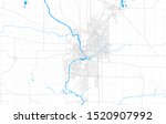 Rich detailed vector area map of Janesville, Wisconsin, USA. Map template for home decor.