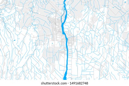 Rich detailed vector area map of Saint-Jean-sur-Richelieu, Quebec, Canada. Map template for home decor.