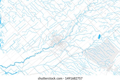 Rich detailed vector area map of Chatham-Kent, Ontario, Canada. Map template for home decor.