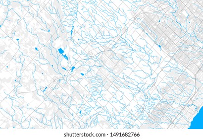 Rich detailed vector area map of Milton, Ontario, Canada. Map template for home decor.