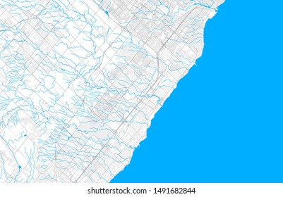 Rich detailed vector area map of Oakville, Ontario, Canada. Map template for home decor.