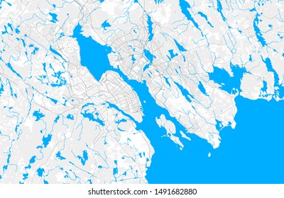 Rich detailed vector area map of Halifax, Nova Scotia, Canada. Map template for home decor.